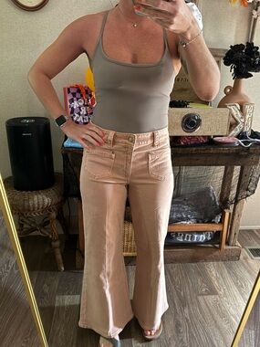 American Eagle Outfitters Blush Pink Wide-Leg Women’s Jeans